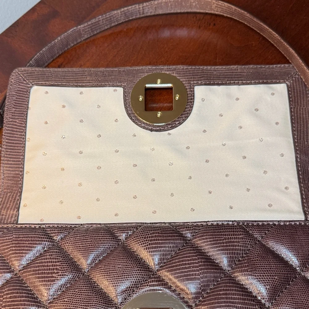 Kate Spade EUC Charlize Liberty Street Quilted Leather Brown Shoulder Bag - Picture 6 of 10